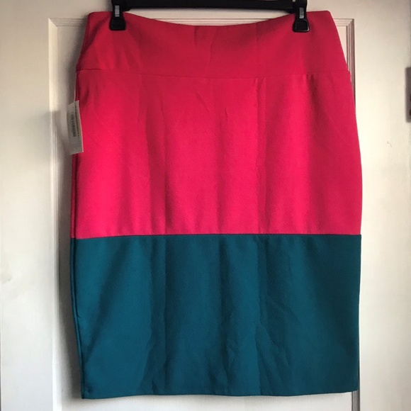 LuLaRoe Dresses & Skirts - LuLaRoe 3XL Cassie Pencil Skirt NWT Pink and Blue